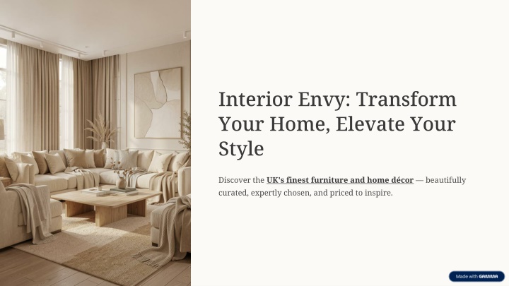 PPT - Interior-Envy-Transform-Your-Home-Elevate-Your-Style PowerPoint Presentation - ID:14823179